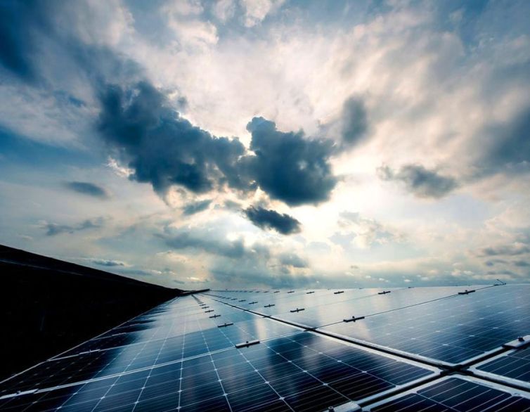 Solar panels on a roof