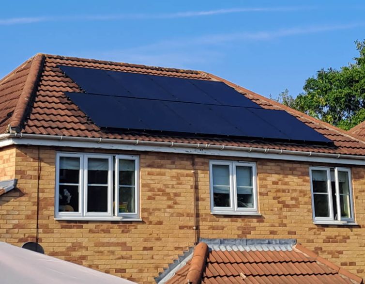 Solar Panels on a domestic roof